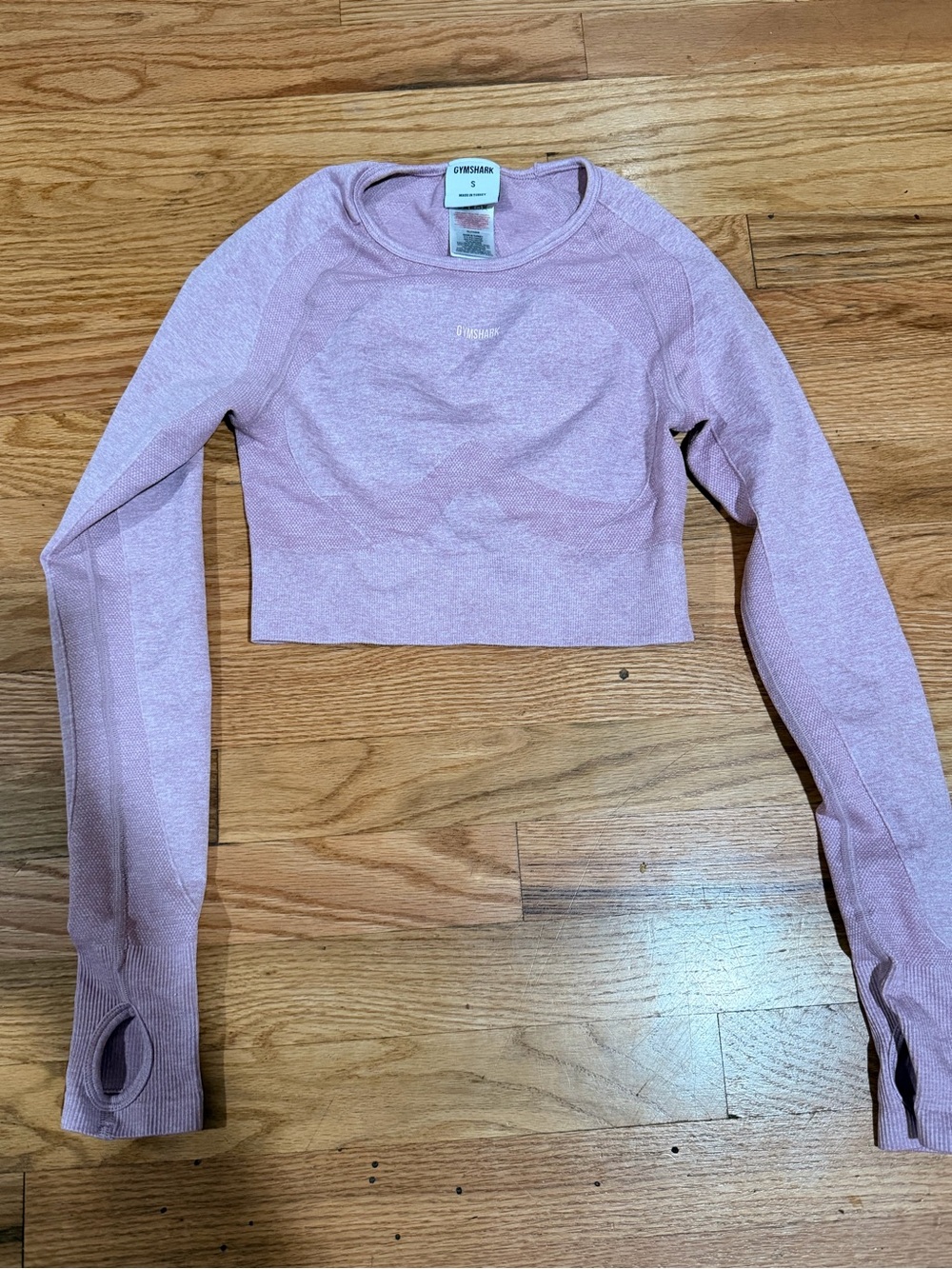Gymshark Dusty Pink Seamless Long Sleeve Crop Top